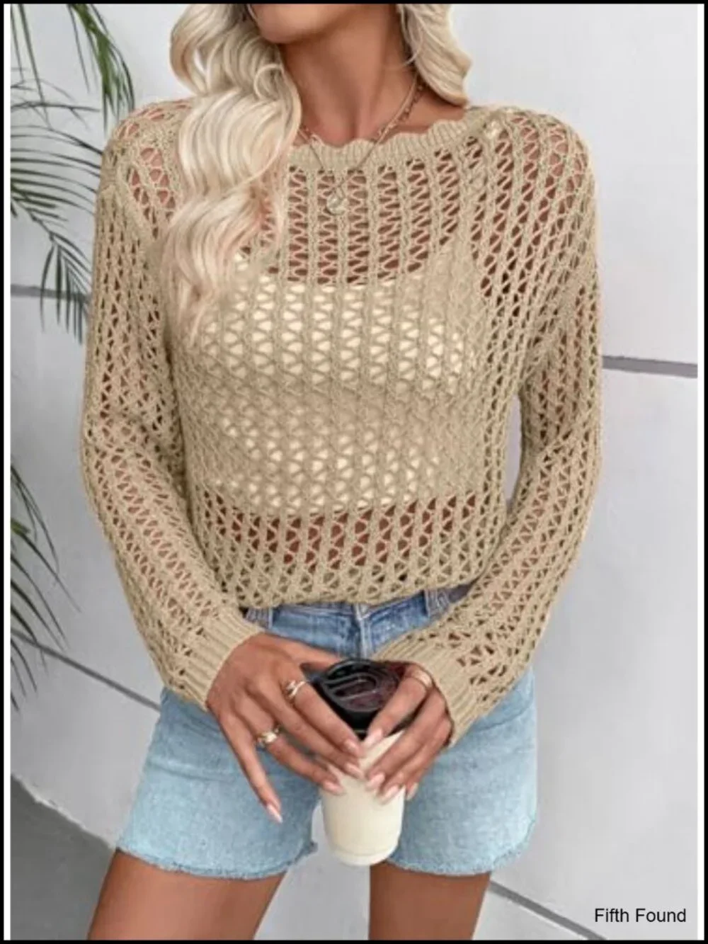 Off Shoulder Loose Knit Summer Sweater Beach Cover Up Pullover Lightweight